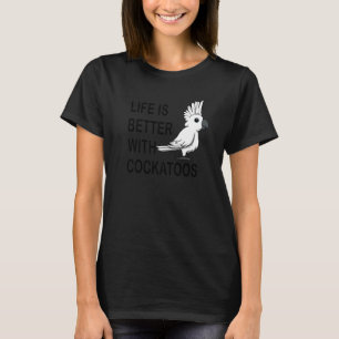 Camiseta Vida com Cockatoos, Cute Parakeet Exotic Animal