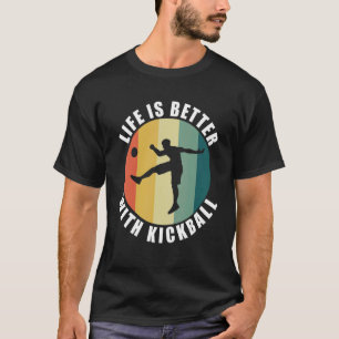 Camiseta Vida com Kickball dizendo jogador de kickball