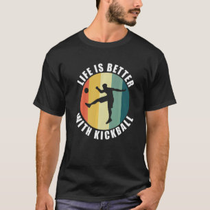 Camiseta Vida com Kickball dizendo jogador de kickball