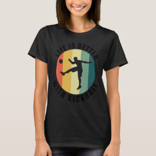 Camiseta Vida com Kickball Ironic Dizendo Ball Sports Train