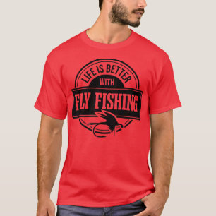 Camiseta Vida com o pescador de moscas 