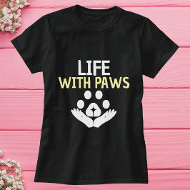 Camiseta Vida com patas engraçadas Simples Personalizar pre