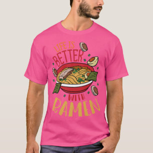 Camiseta Vida com Ramen Japonês Noodle Culture 804