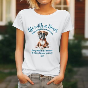 Camiseta Vida Com um Cão Boxer