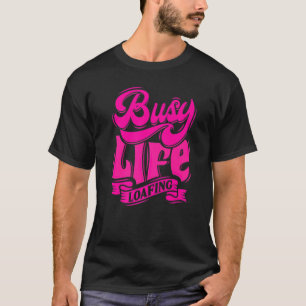 Camiseta VIDA COMERCIAL COM Slogans Hilários Brancos e Rosa