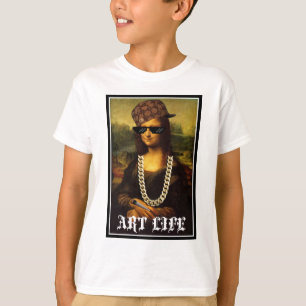 Camiseta Vida da arte da vida do vândalo de Mona Lisa