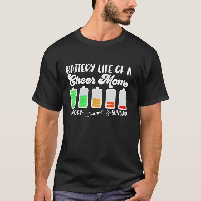 Camiseta Vida Da Bateria De Mãe De Cheerleader (Frente)