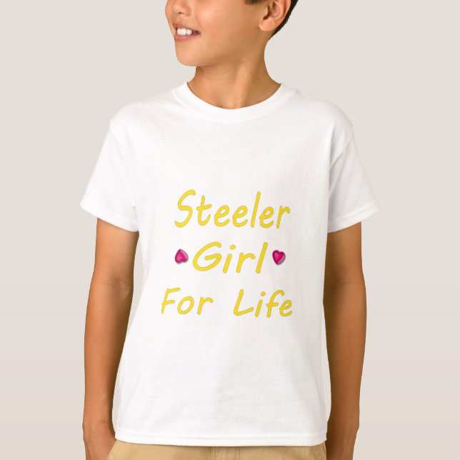 Camiseta vida da menina do steeler (Frente)