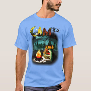 Camiseta Vida de Acampamento Camping Natureza Caminhada Fog