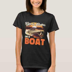 Camiseta Vida de Capitão de Barco é Melhor Em Um Barco 