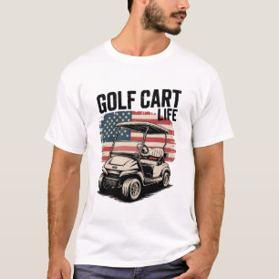 Camiseta Vida de Carrinho de Golfe Marido Jogador de Golfe 