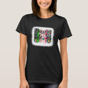 Camiseta Vida de Enfermeira Estampa Leopardo para a Semana