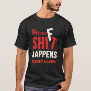 Camiseta Vida de Farmacêutico 14 Horas de Turno Farmácia Ho