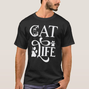 Camiseta Vida de Gato Kitty Amoroso Amigo Felino Gato Fofo
