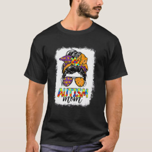 Camiseta Vida de Mãe Autista Cabelo Desgrenhado Horror Dia 