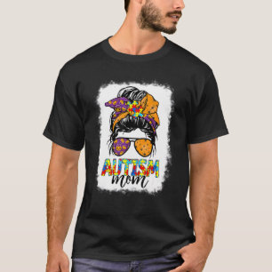 Camiseta Vida de Mãe Autista Cabelo Desgrenhado Horror Dia 