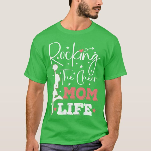 Camiseta Vida de Mãe Cheer Rockinghe menino (Frente)