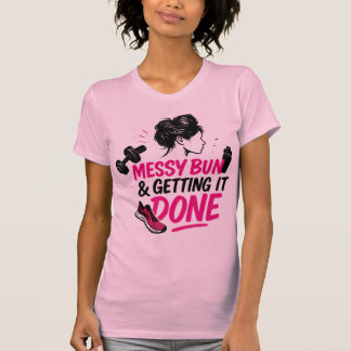 Camiseta Vida de Mãe com Coque Desarrumado Design
