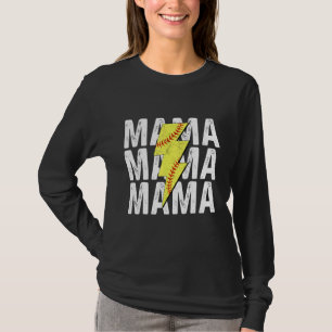 Camiseta Vida de Mãe de Beisebol Softbol Dia de Jogo Mamãe