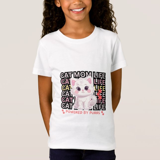 Camiseta Vida de Mãe de Gato engraçado (Frente)