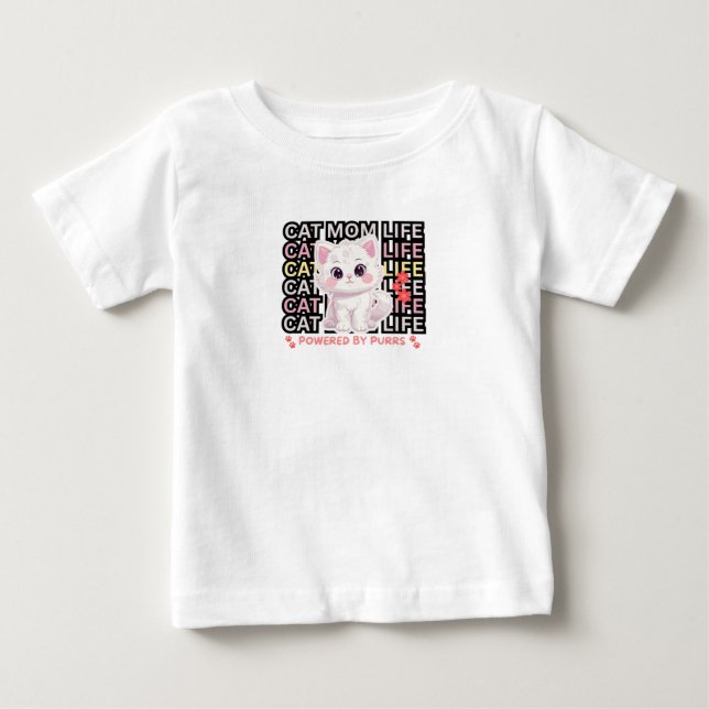 Camiseta Vida de Mãe de Gato engraçado (Frente)