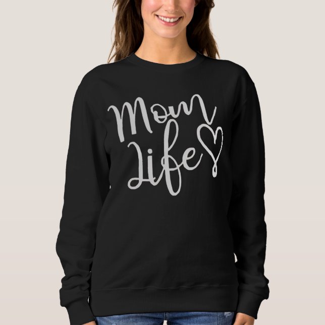 Camiseta Vida de Mãe em Letra Branca Chic Coração (Frente)