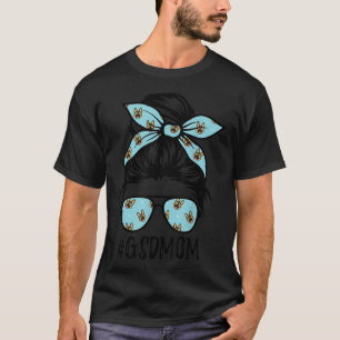 Camiseta Vida de Mãe GSD Cadela do Pastor Alemão Cabelo Des