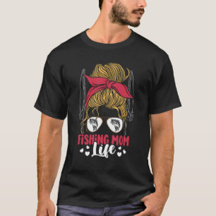 Camiseta Vida de Mãe que Pesca Coqueiro Desarrumado Mãe   M