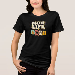 Camiseta Vida de Mãe Retro Tipografia Bonita Design de Esti