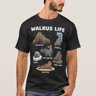 Camiseta Vida de Morsa Amante de Morsa Engraçada Oceano