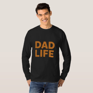 Camiseta Vida de Pai Destacada Laranja Dia dos Pais