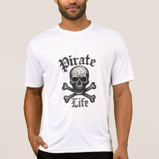 Camiseta Vida de Pirata Caveira e Ossos Cruzados Design Gru