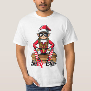 Camiseta Vida de Prateleira Natal Hip Hop Elfo