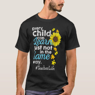 Camiseta Vida de Professor Autismo Cada Criança Pode Aprend