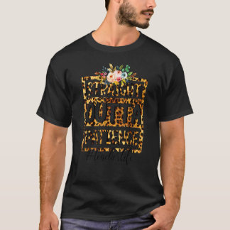 Camiseta Vida de Professor Volta às Aulas Leopardo Straight