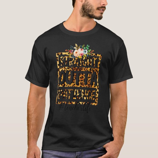 Camiseta Vida de Professor Volta às Aulas Leopardo Straight (Frente)