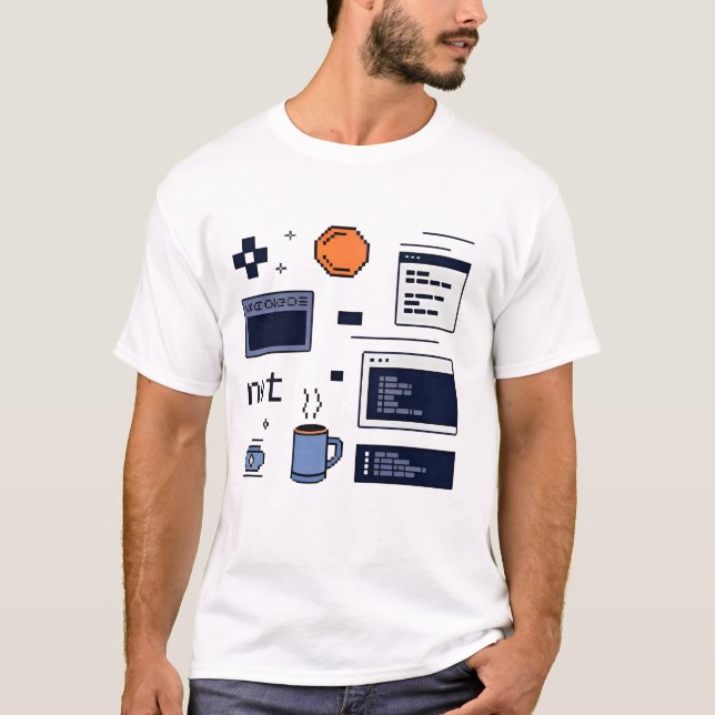 Camiseta Vida de Programador – Espaço de Trabalho de Desenv (Frente)