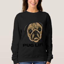 Vida de Pug - Rosto de Pug Fofo Desenho Animado