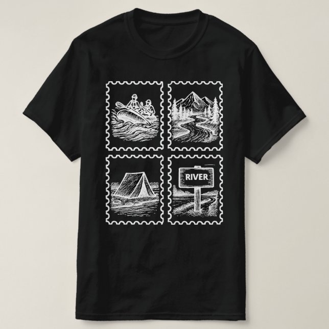 Camiseta Vida de Rio de Rafting (Frente do Design)