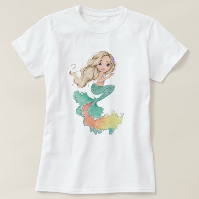 Camiseta Vida de Sereia (Frente do Design)