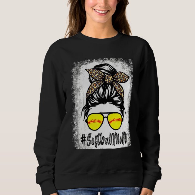 Camiseta Vida De Softball Sangrada Com Leopardo E Arma Mens (Frente)