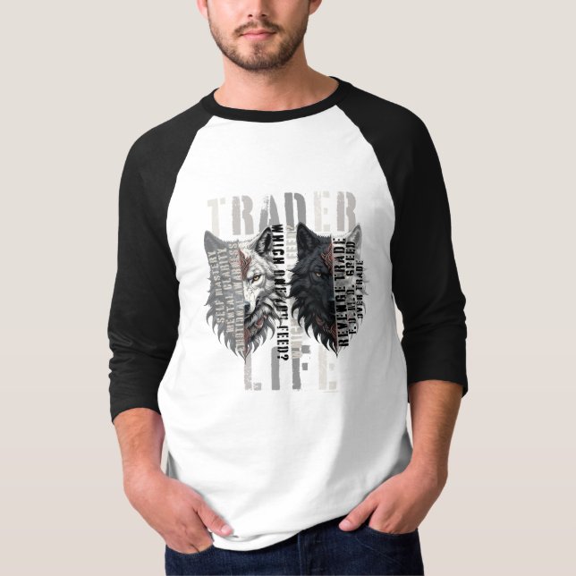 Camiseta Vida de trader | Lobo | Ambos os lados (Frente)