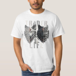 Camiseta Vida de trader | Lobo | Ambos os lados