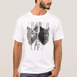 Camiseta Vida de trader | Lobo | Ambos os lados