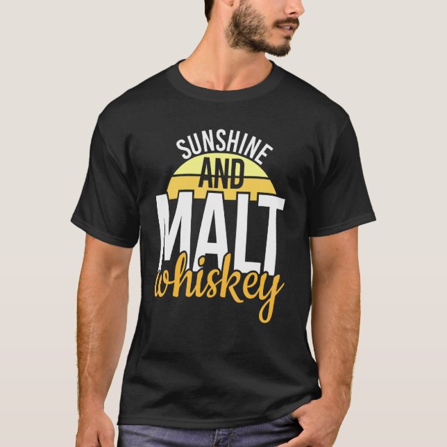 Camiseta Vida de Uísque de Malte e Sol Brilhante (Frente)