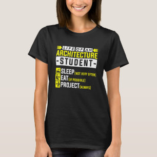Camiseta Vida De Um Arquiteto De Estudantes De Arquitetura