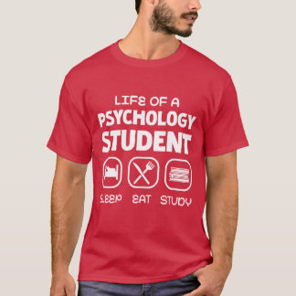 Camiseta Vida de um Estudante de Psicologia Dormir Comer Es