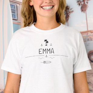 Camiseta Vida de Van Vintage Preto Branco Equipe de Surfist