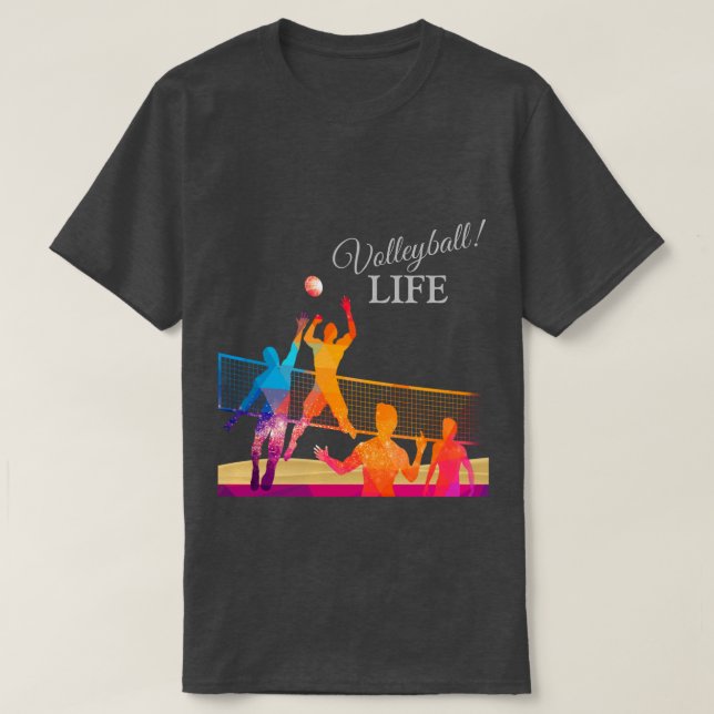 Camiseta Vida de Voleibol (Frente do Design)
