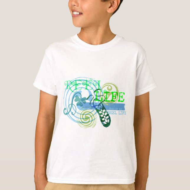 Camiseta Vida do carretel no azul (Frente)